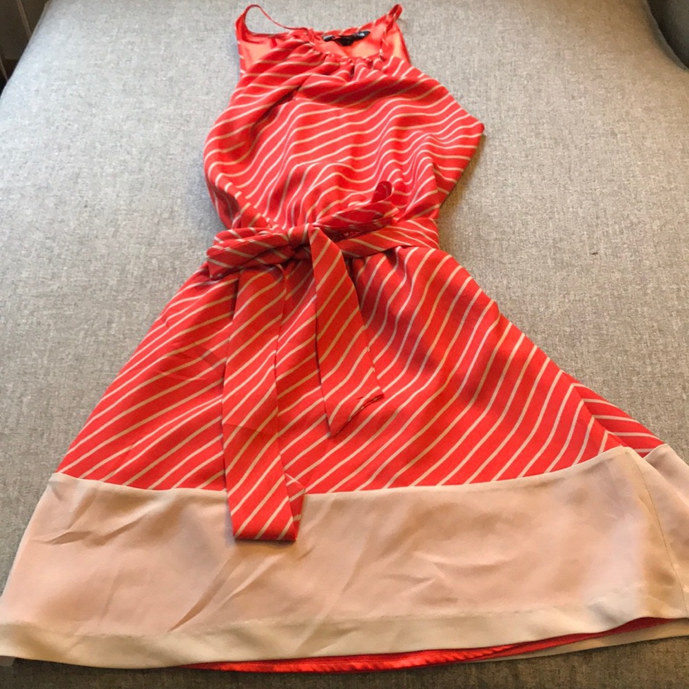 Orange and tan sun dress